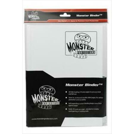 MONSTER BINDERS 9PMWT Binder 9 Pocket Monster - Matte White MON9PMWT